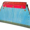 BOLSO AMIGA AZUL CON TAPA ROJA - Imagen 3