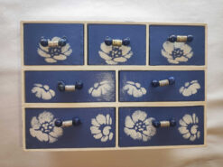 Joyero de madera MALLORCA BLANCO Y AZUL 7